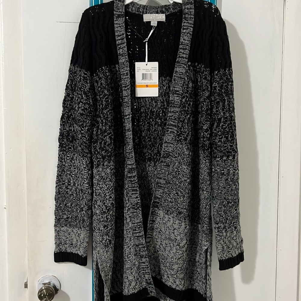 Gray black cardigan
